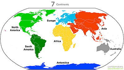 Continents Worldometer