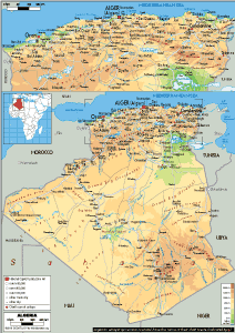 Algeria Map (Road) - Worldometer