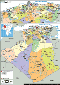 Algeria Map (Physical) - Worldometer
