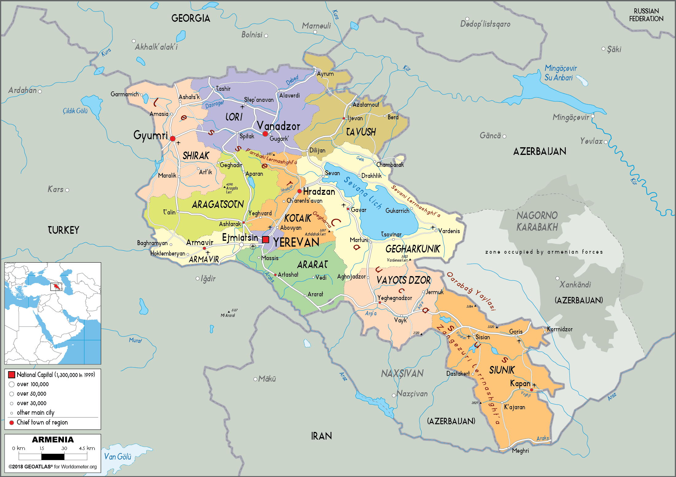 Maps of Armenia - Armenica