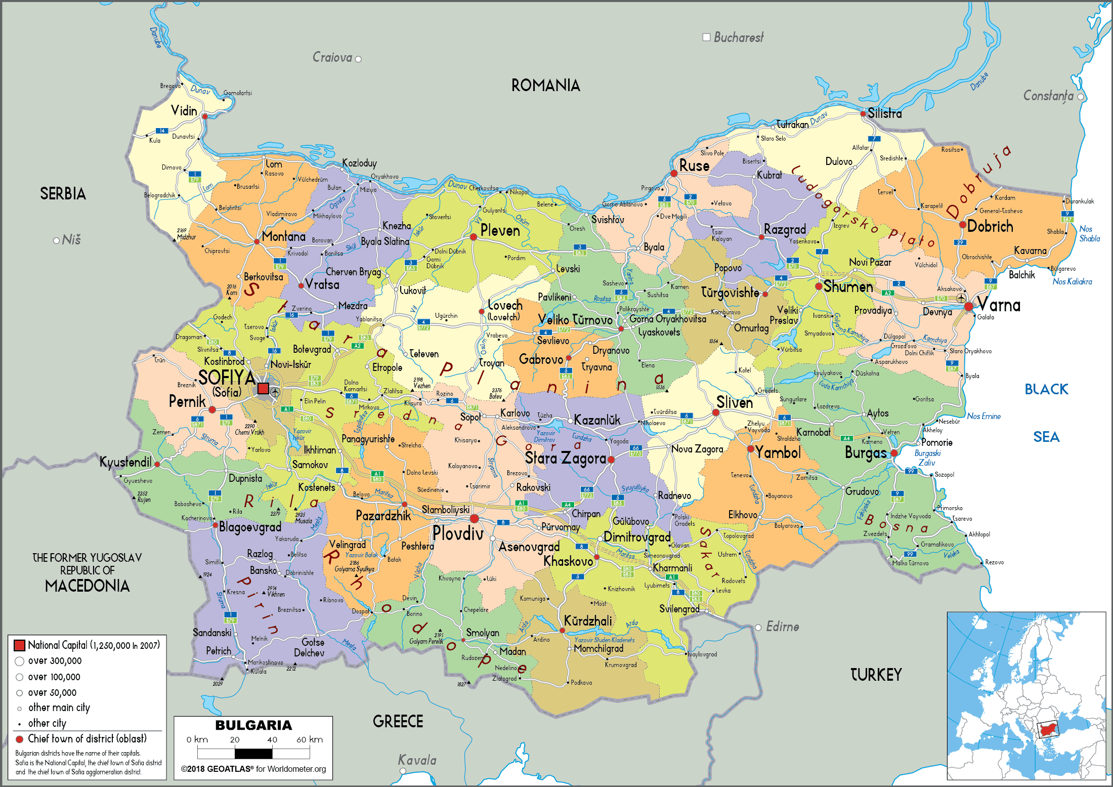 Portugal Map (Road) - Worldometer