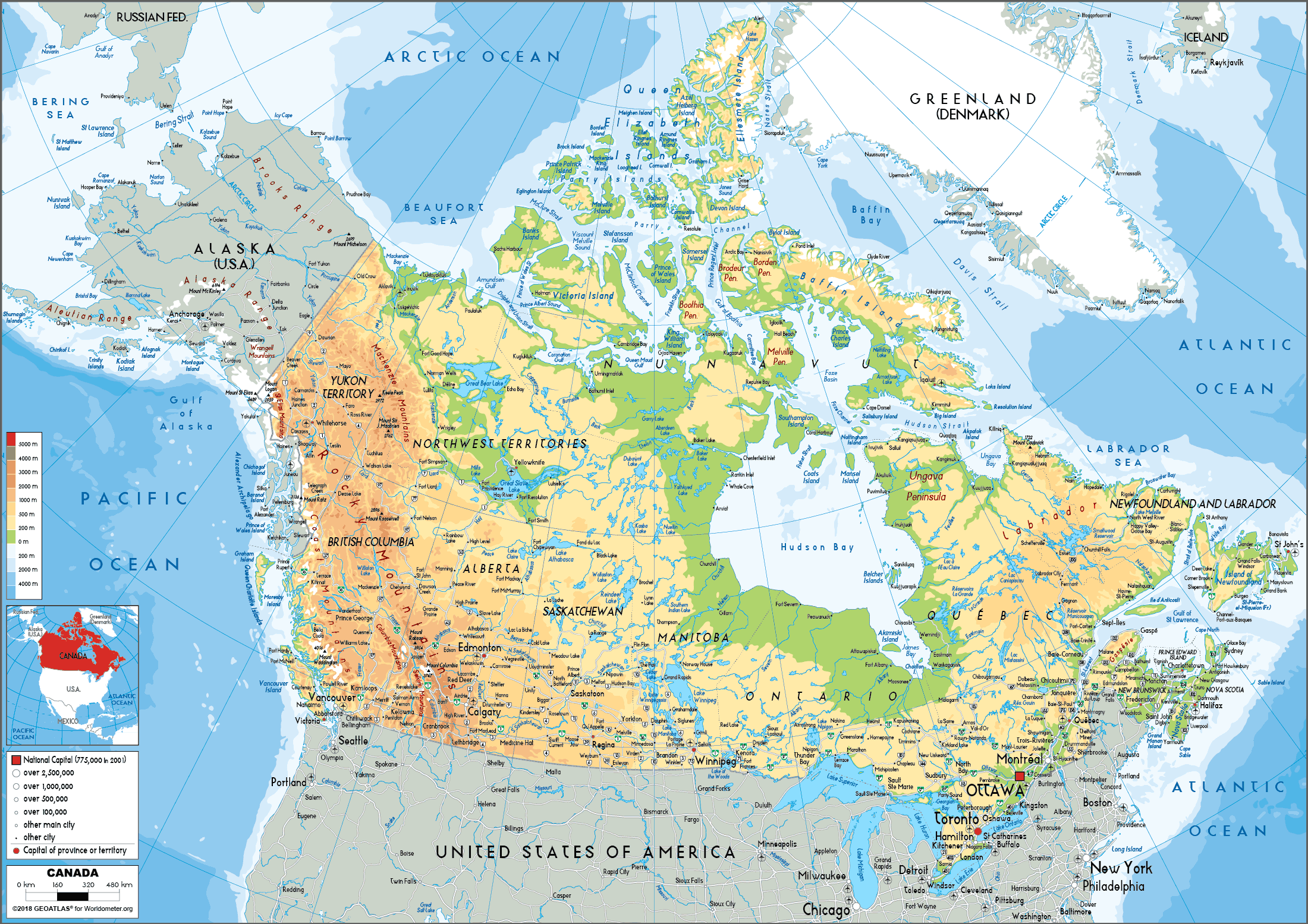 Canada Mapa Fisico Images