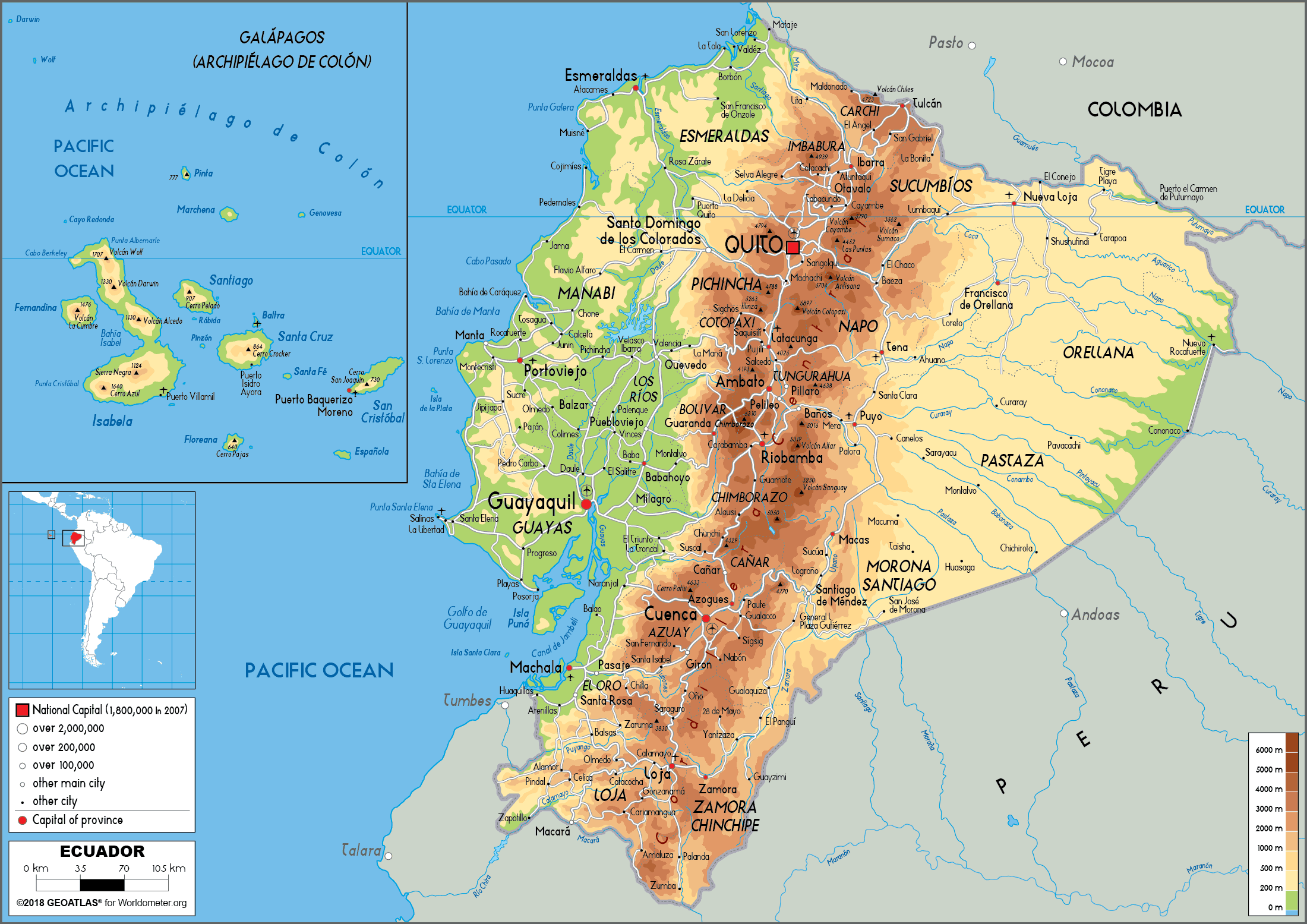 Ecuador Political Map