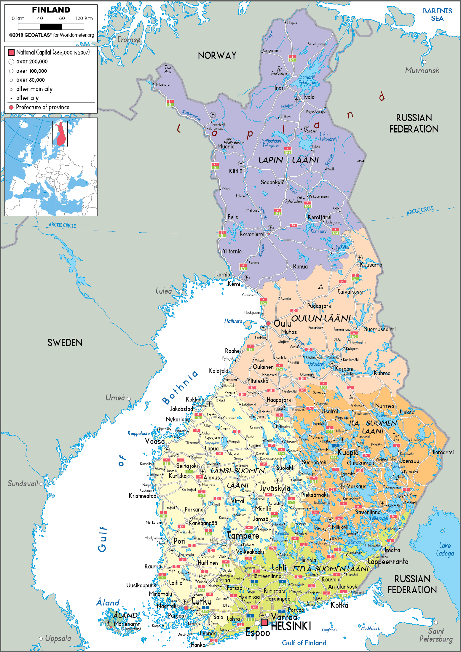 Finland Political Map