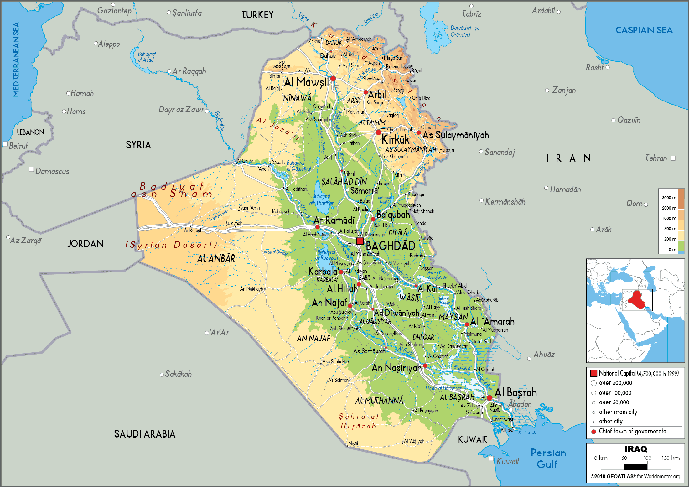 Iraq On Map