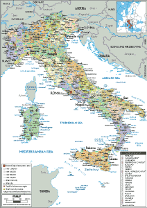 italian map in italian