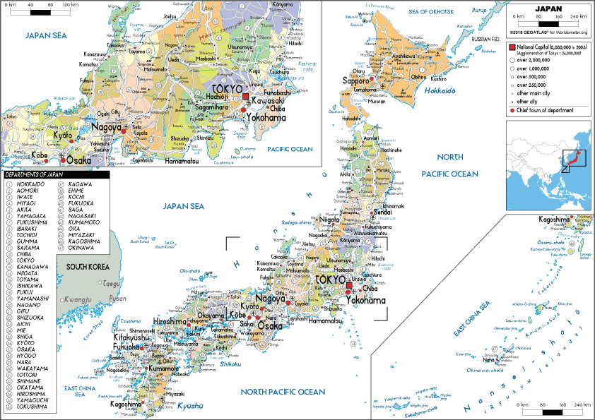 Japan Map Road Worldometer