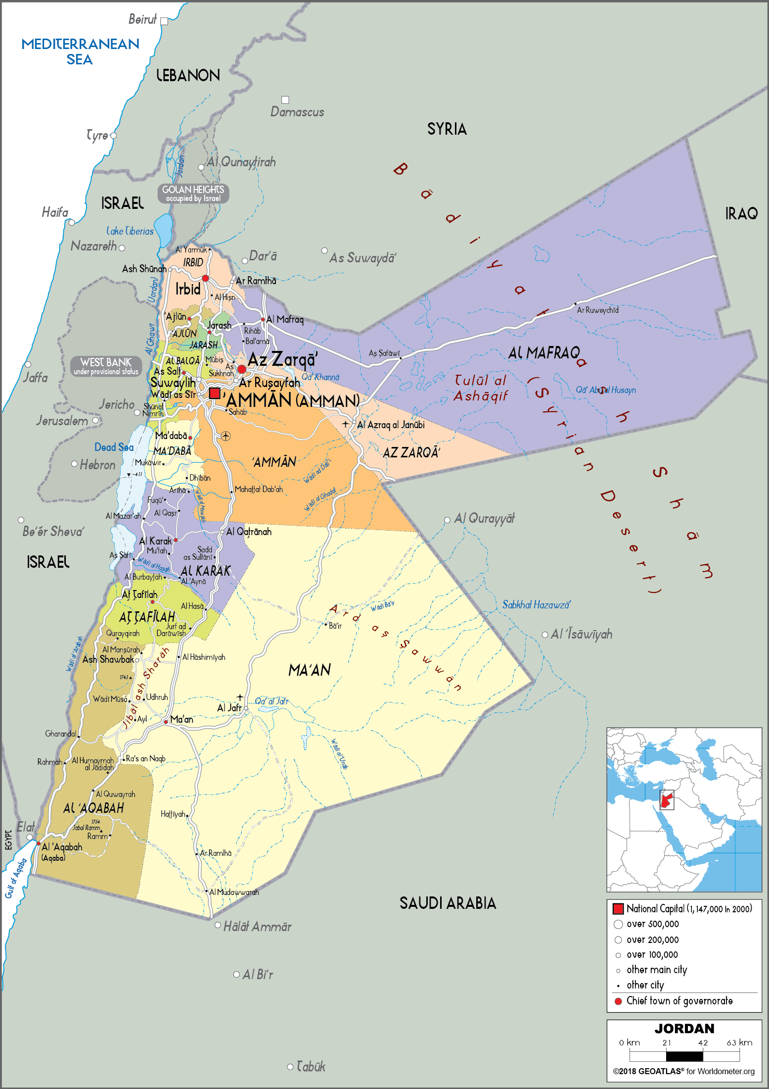 Map (Political) Worldometer