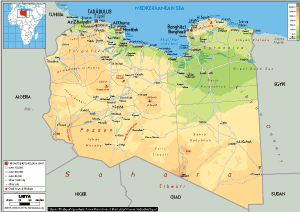 Libya Map (Road) - Worldometer