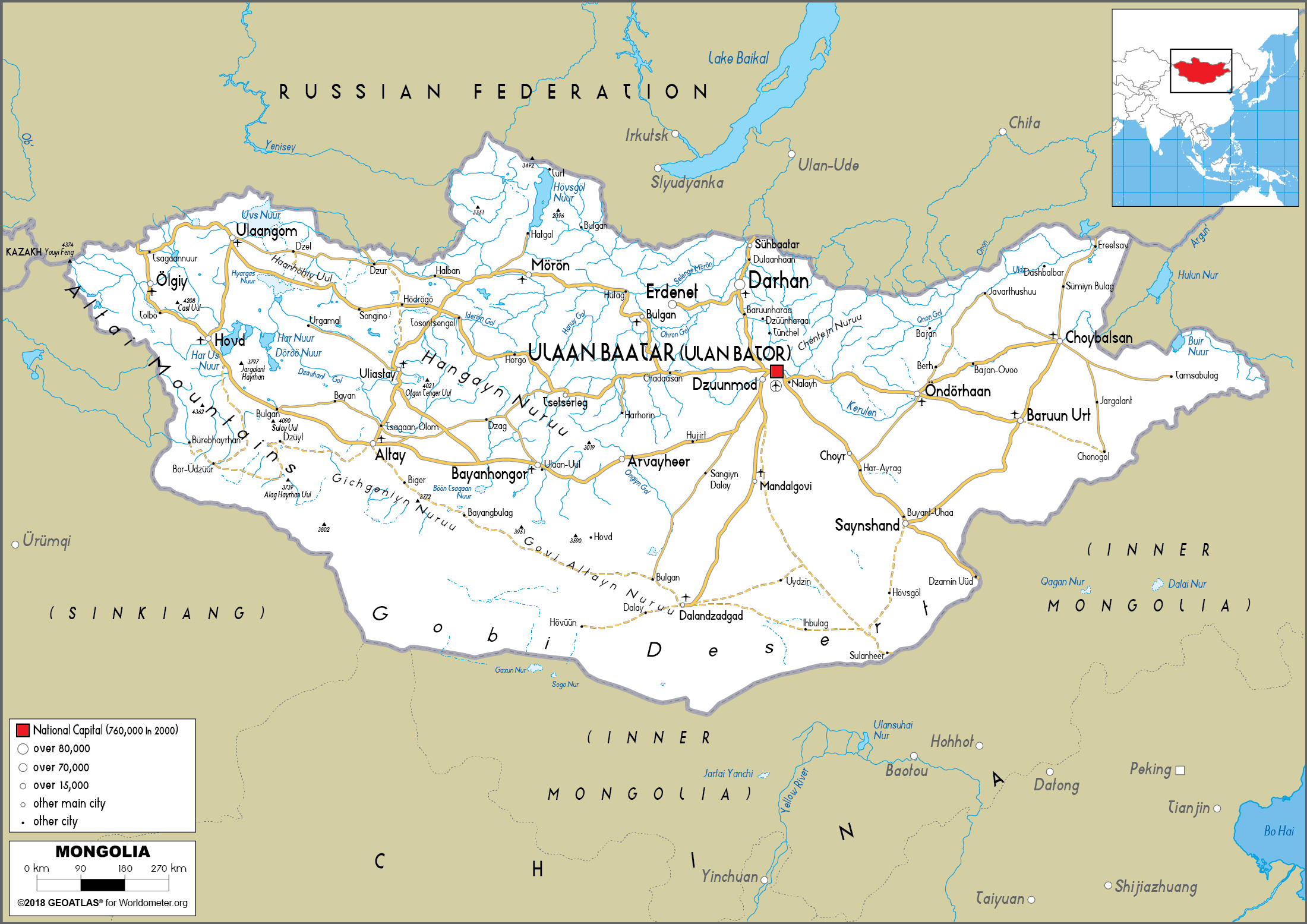 mongolian map