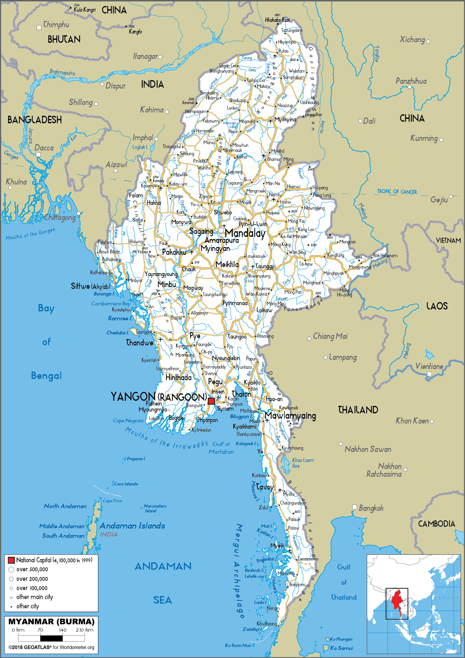 myanmar map