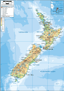 New Zealand Map (Road) - Worldometer