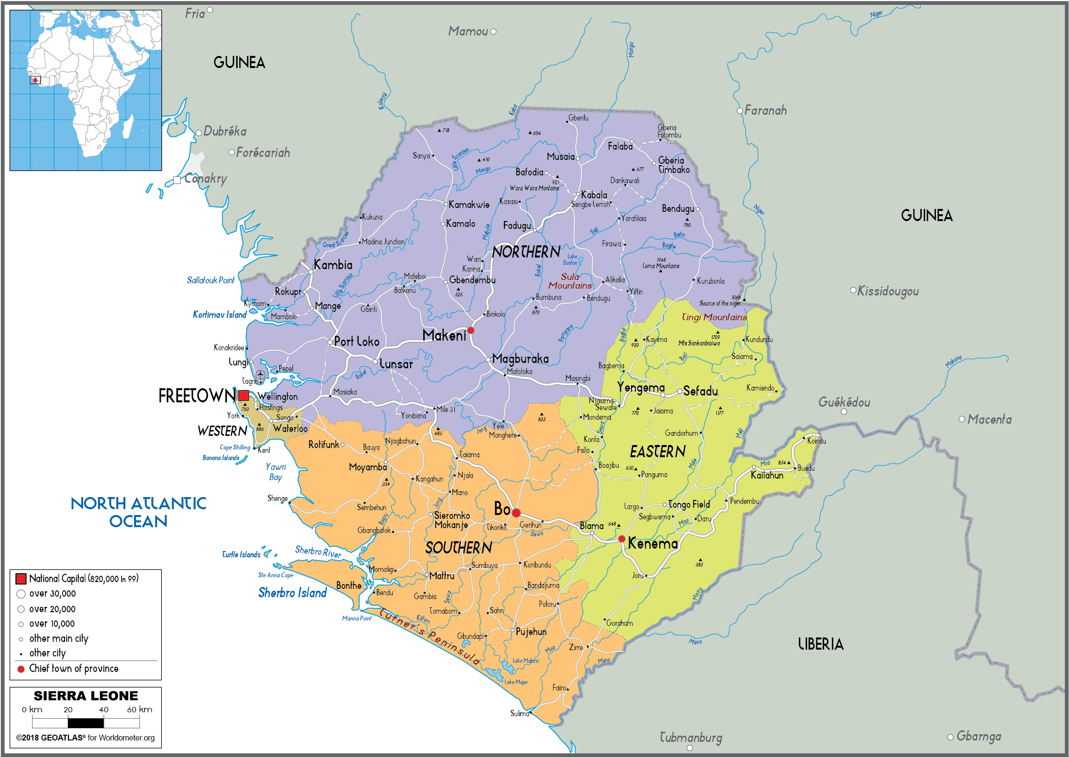 Where Is Sierra Leone On The World Map - Map of world