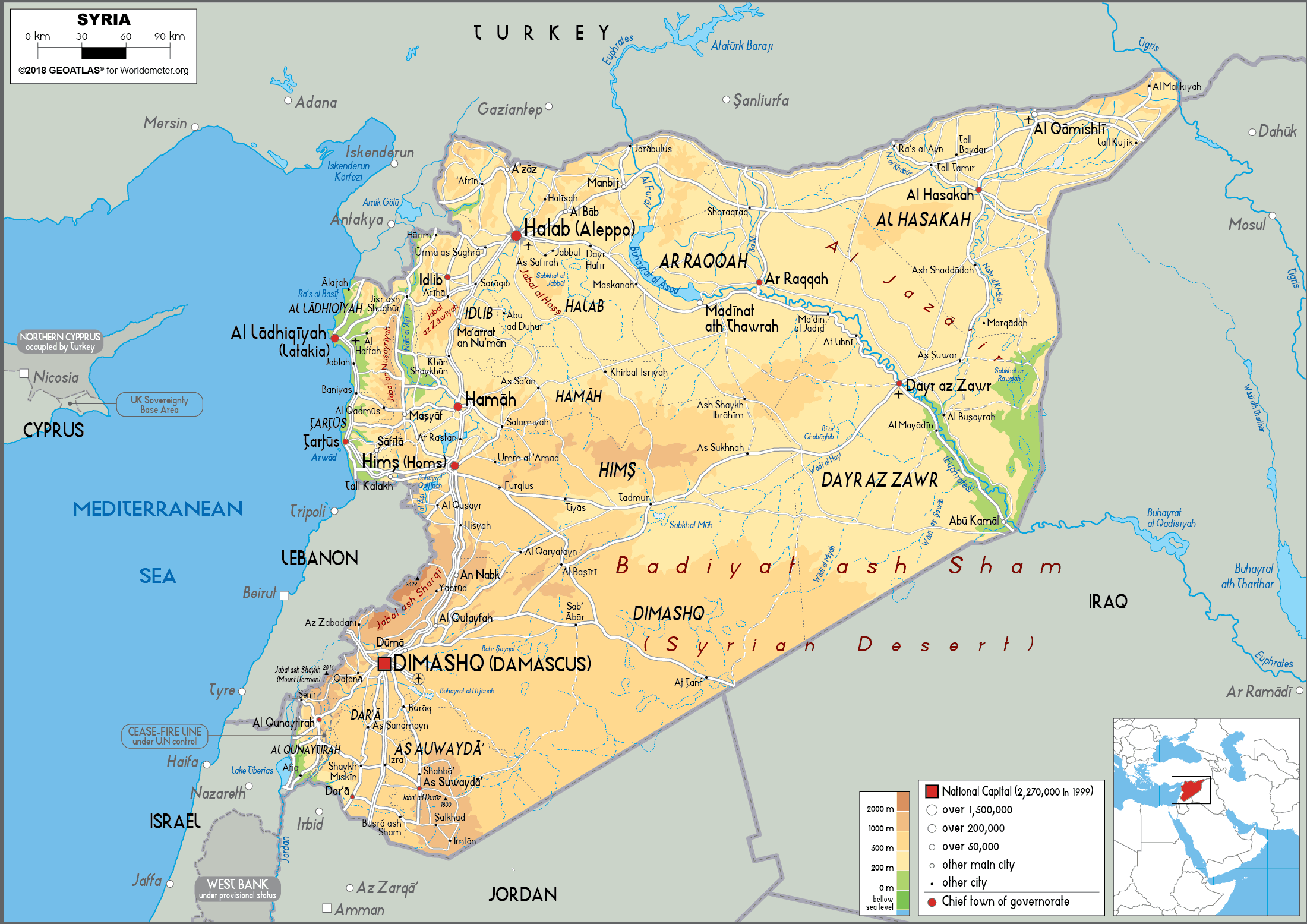 Map syria Where is
