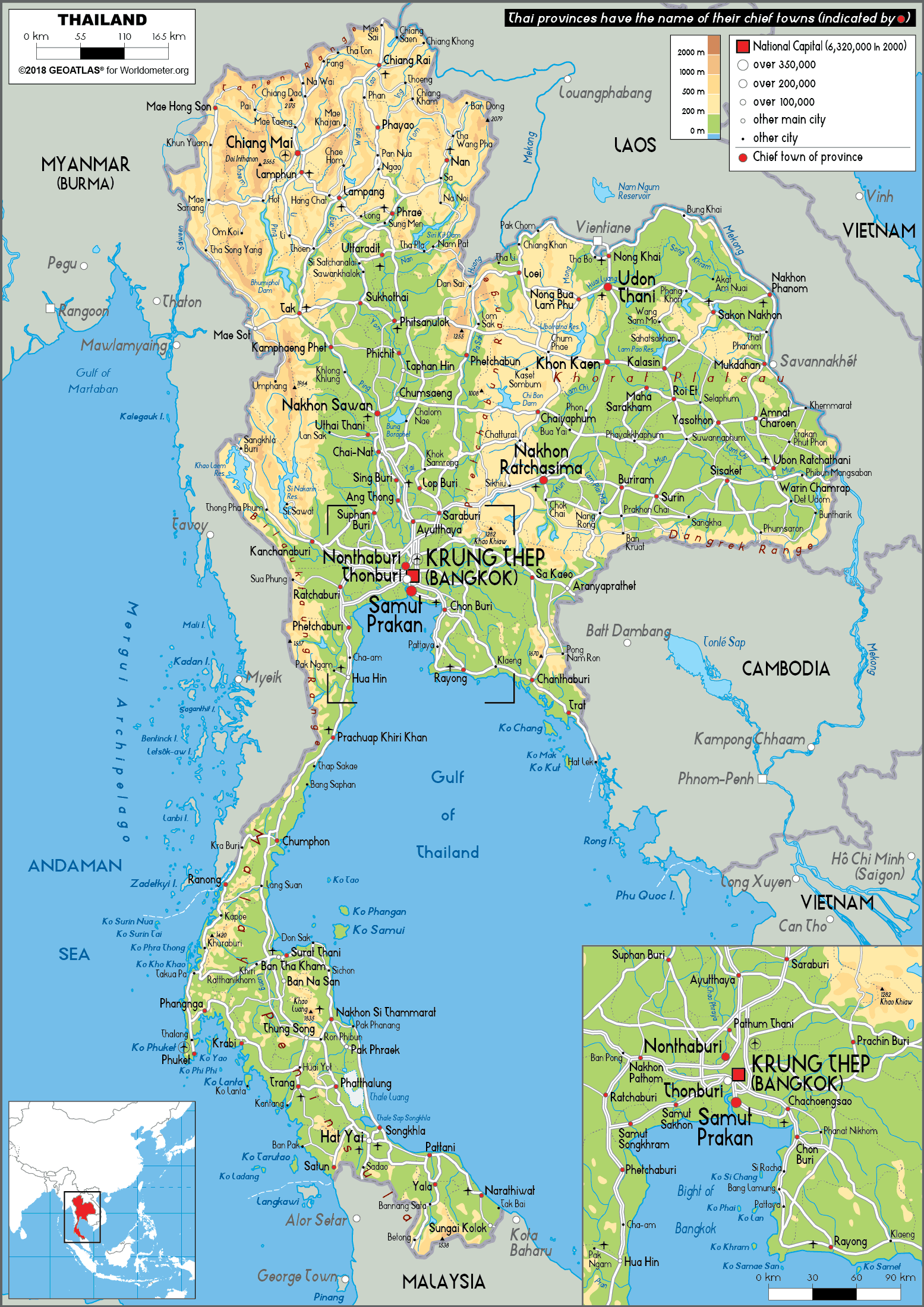 Thailand map