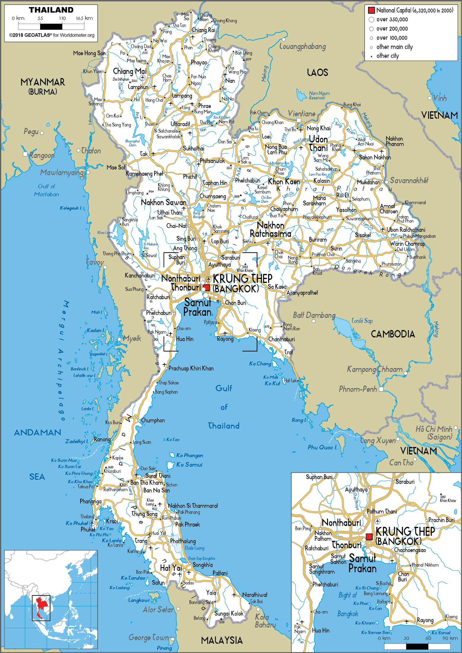 Thailand map