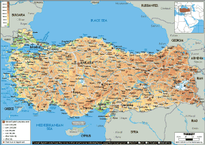 Turkey Map (Road) - Worldometer
