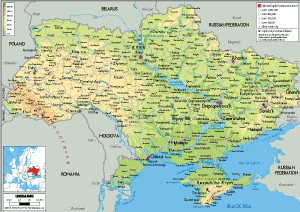 Detailed Map Of The Ukraine