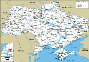 Ukraine Map (Physical) - Worldometer