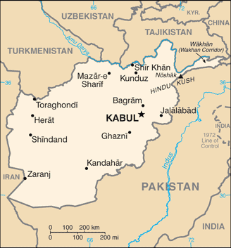 Afghanistan Map Political Worldometer