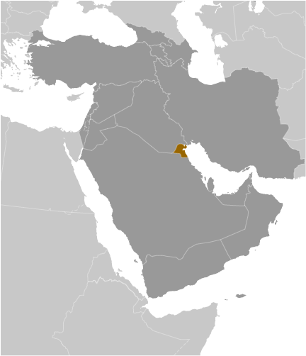 Kuwait Map (Physical) - Worldometer